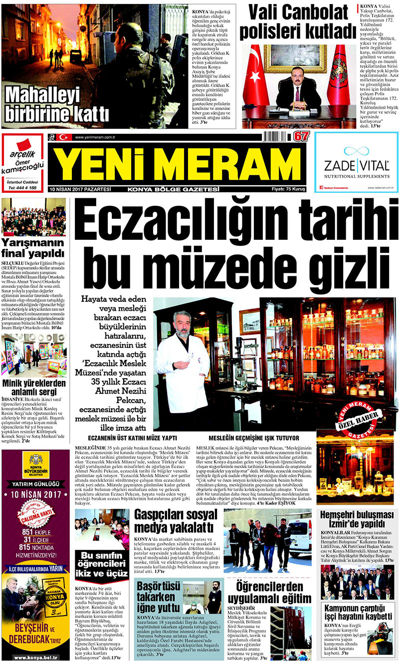 10 Nisan 2017 Yeni Meram Gazetesi
