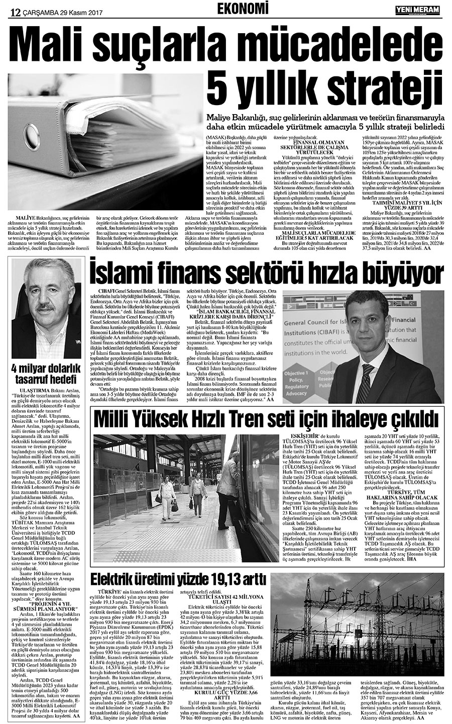 29 Kasım 2017 Yeni Meram Gazetesi