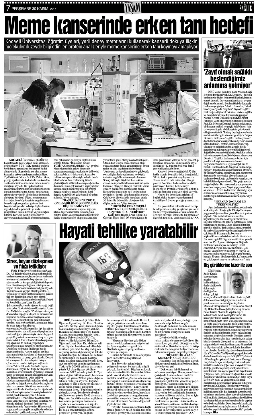 30 Kasım 2017 Yeni Meram Gazetesi