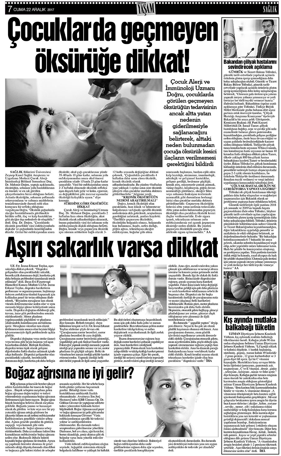 22 Aralık 2017 Yeni Meram Gazetesi