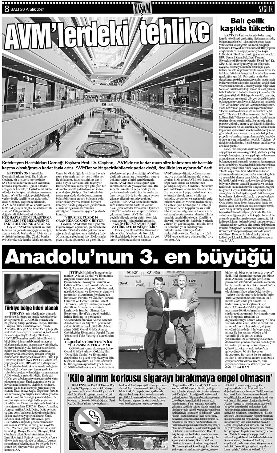 26 Aralık 2017 Yeni Meram Gazetesi