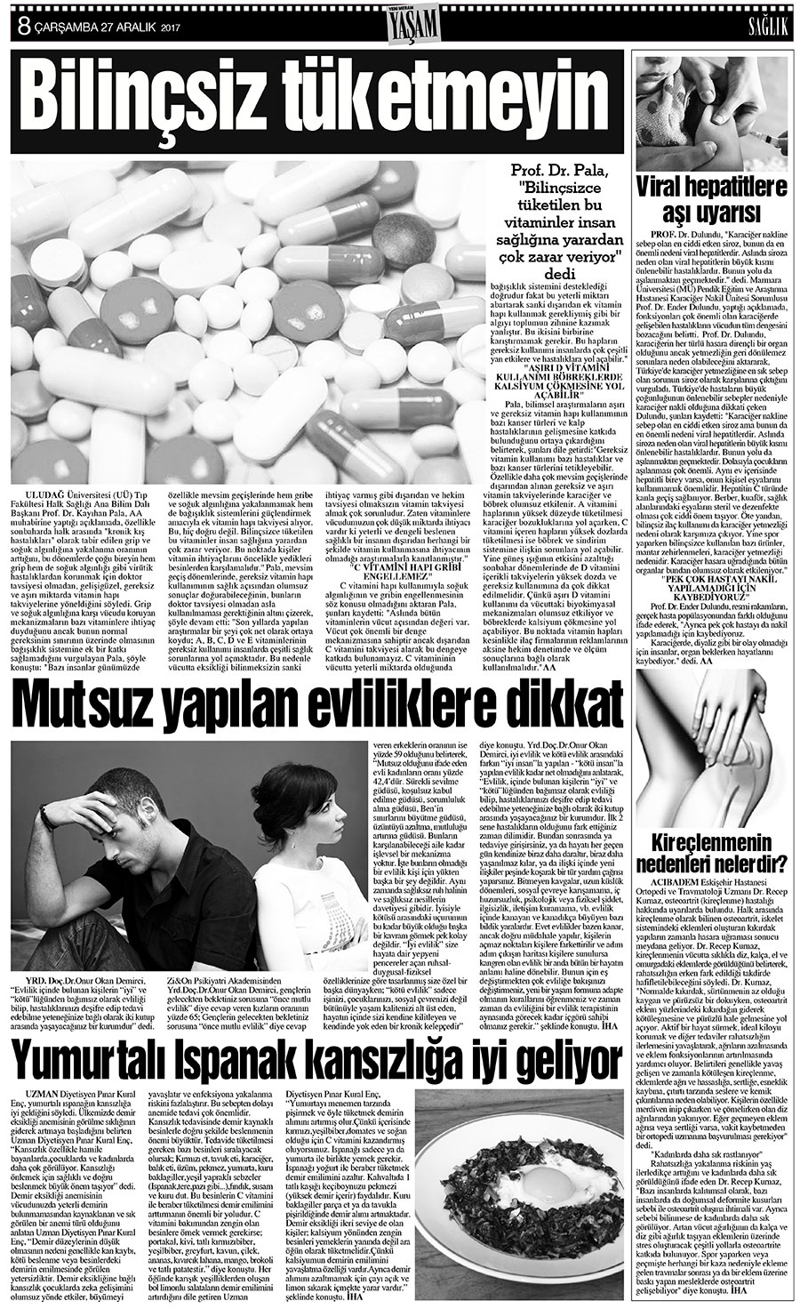 27 Aralık 2017 Yeni Meram Gazetesi