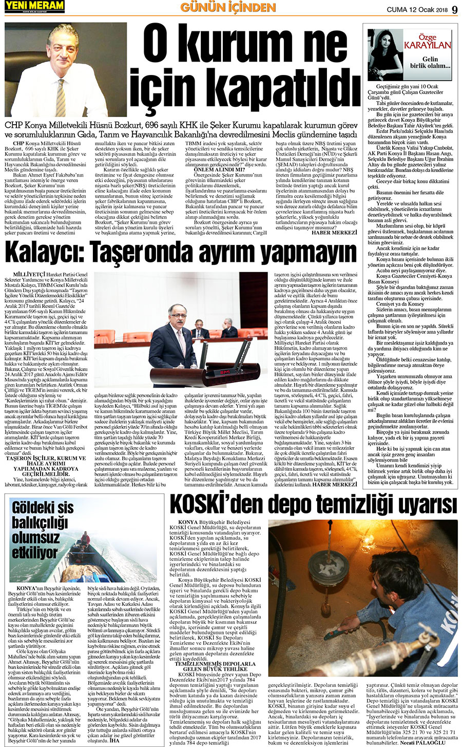 12 Ocak 2018 Yeni Meram Gazetesi