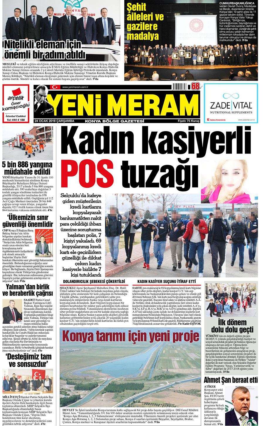 24 Ocak 2018 Yeni Meram Gazetesi