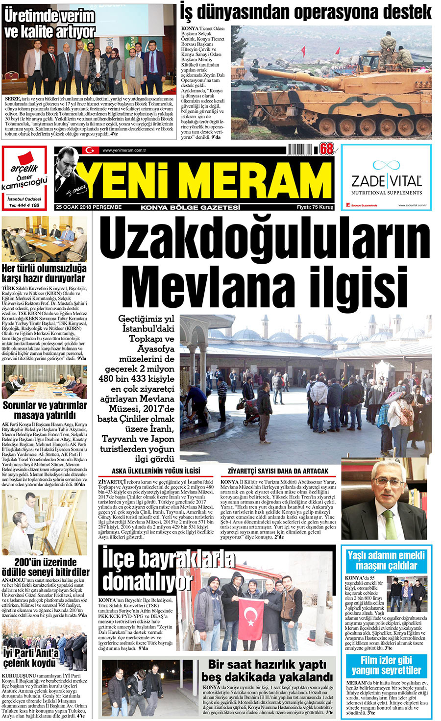 25 Ocak 2018 Yeni Meram Gazetesi