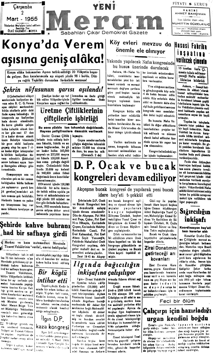 2 Mart 2018 Yeni Meram Gazetesi