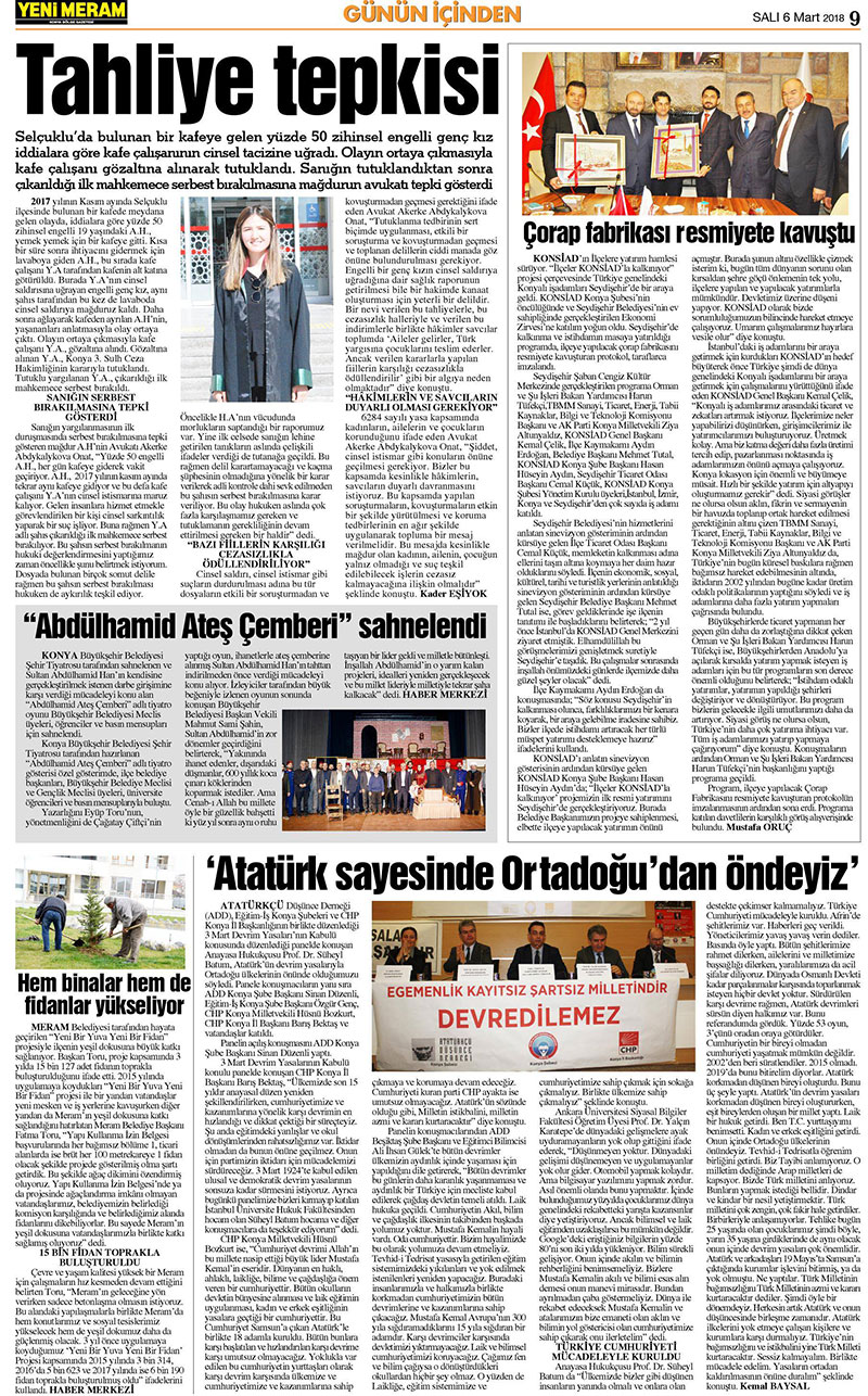 6 Mart 2018 Yeni Meram Gazetesi