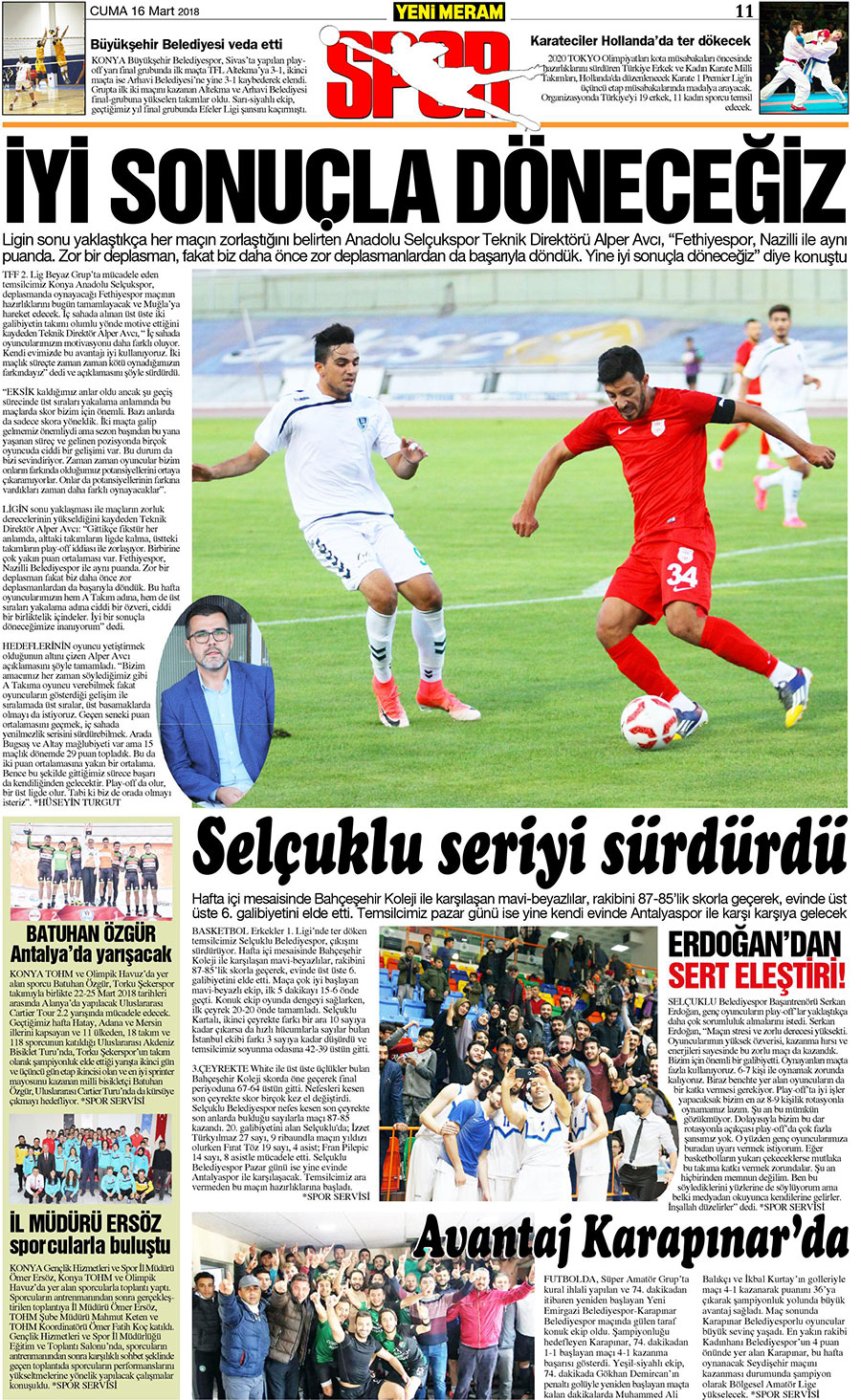 16 Mart 2018 Yeni Meram Gazetesi