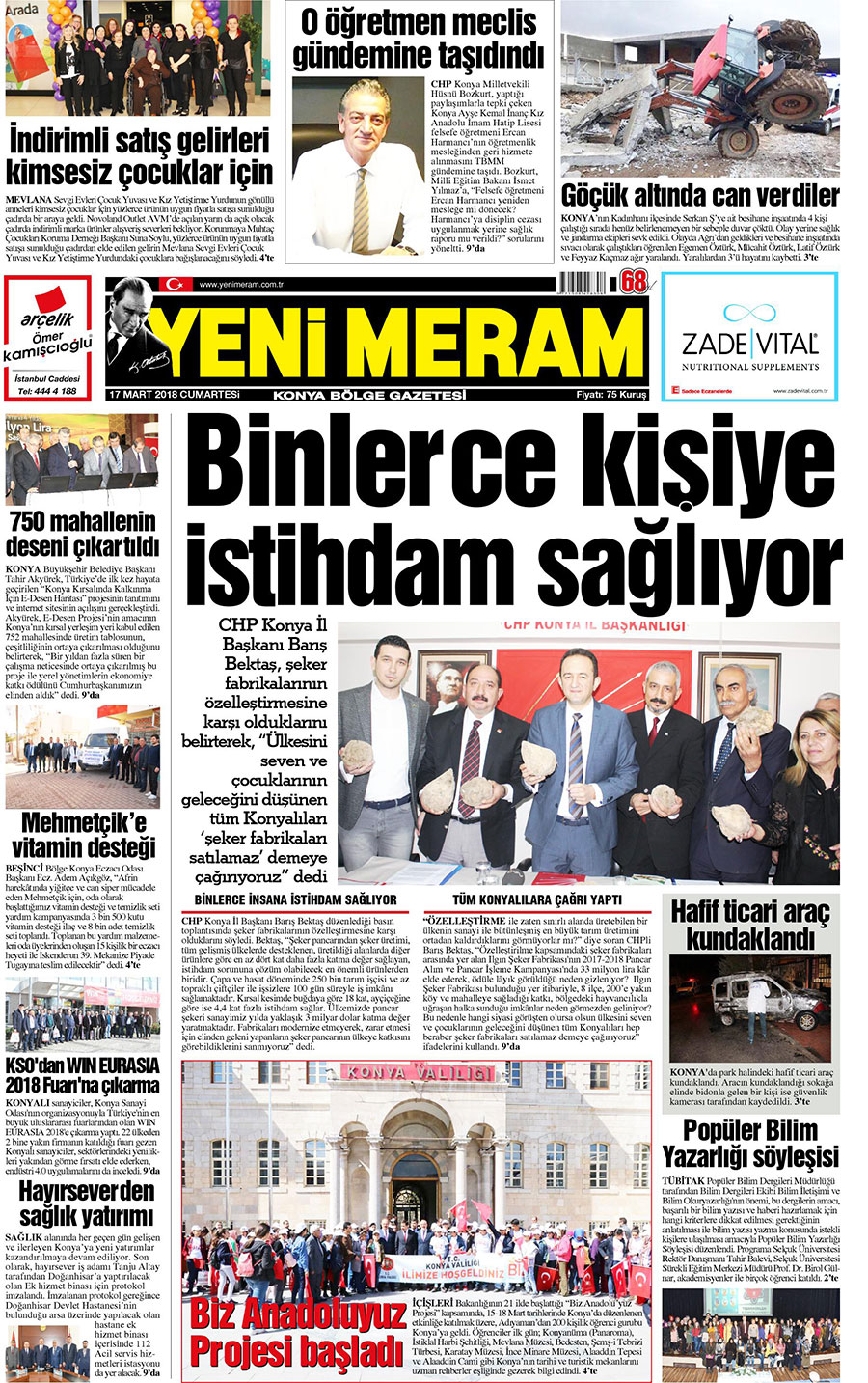 17 Mart 2018 Yeni Meram Gazetesi