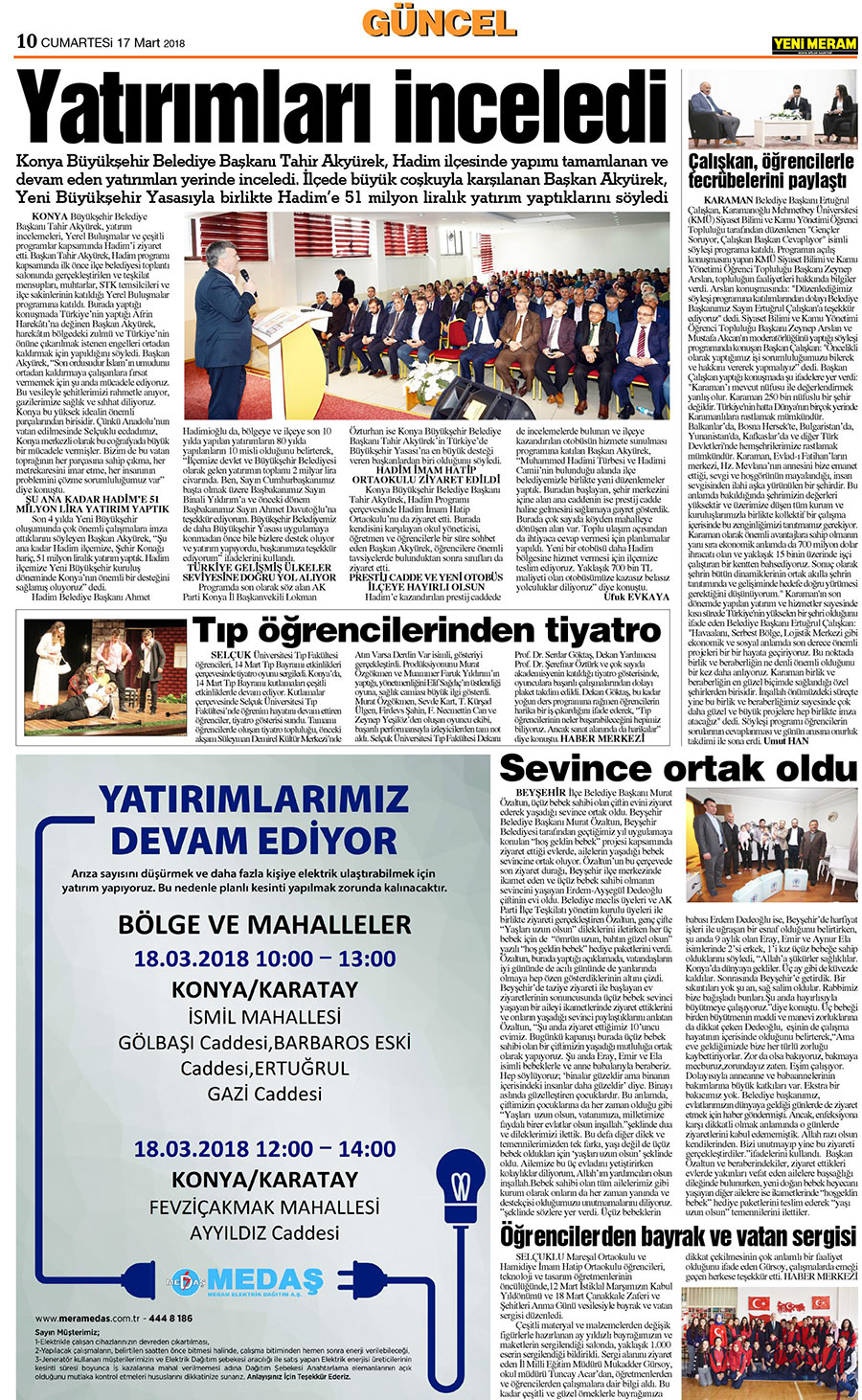 17 Mart 2018 Yeni Meram Gazetesi