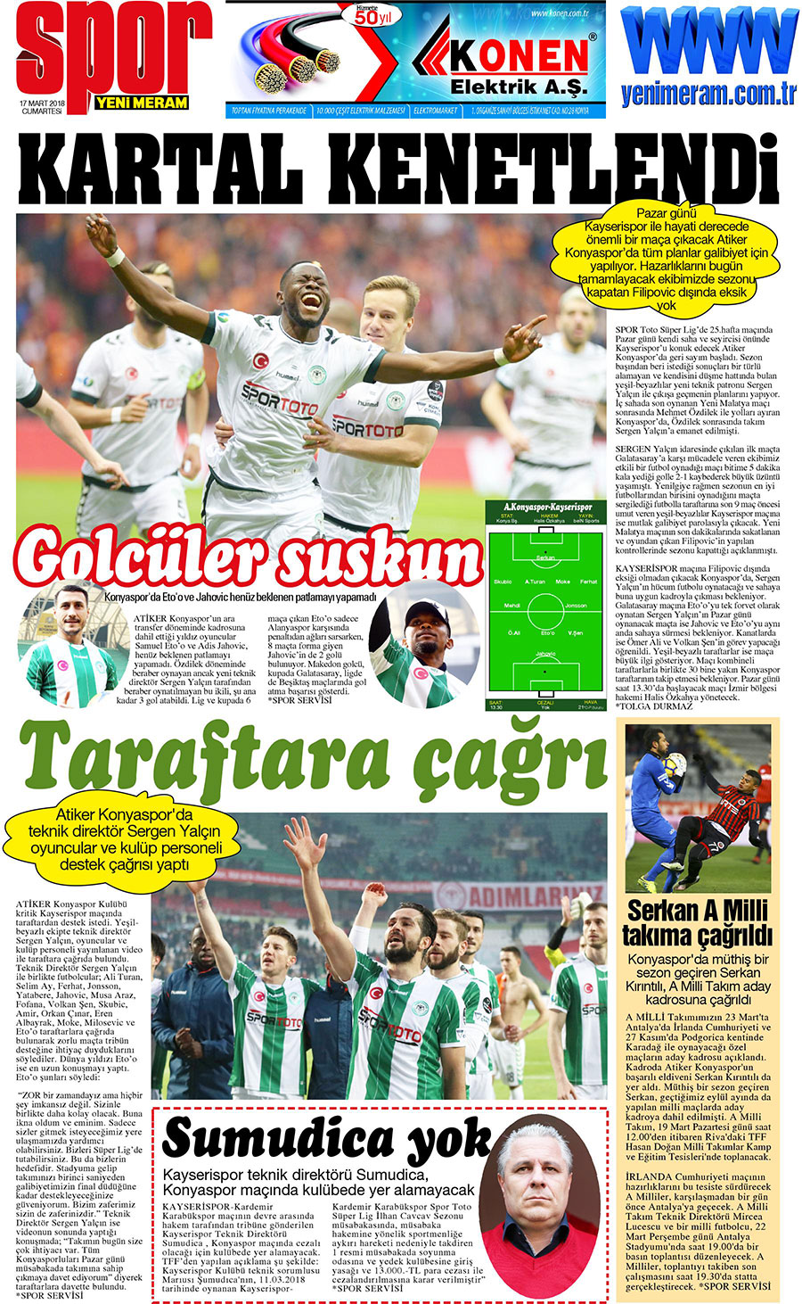 17 Mart 2018 Yeni Meram Gazetesi