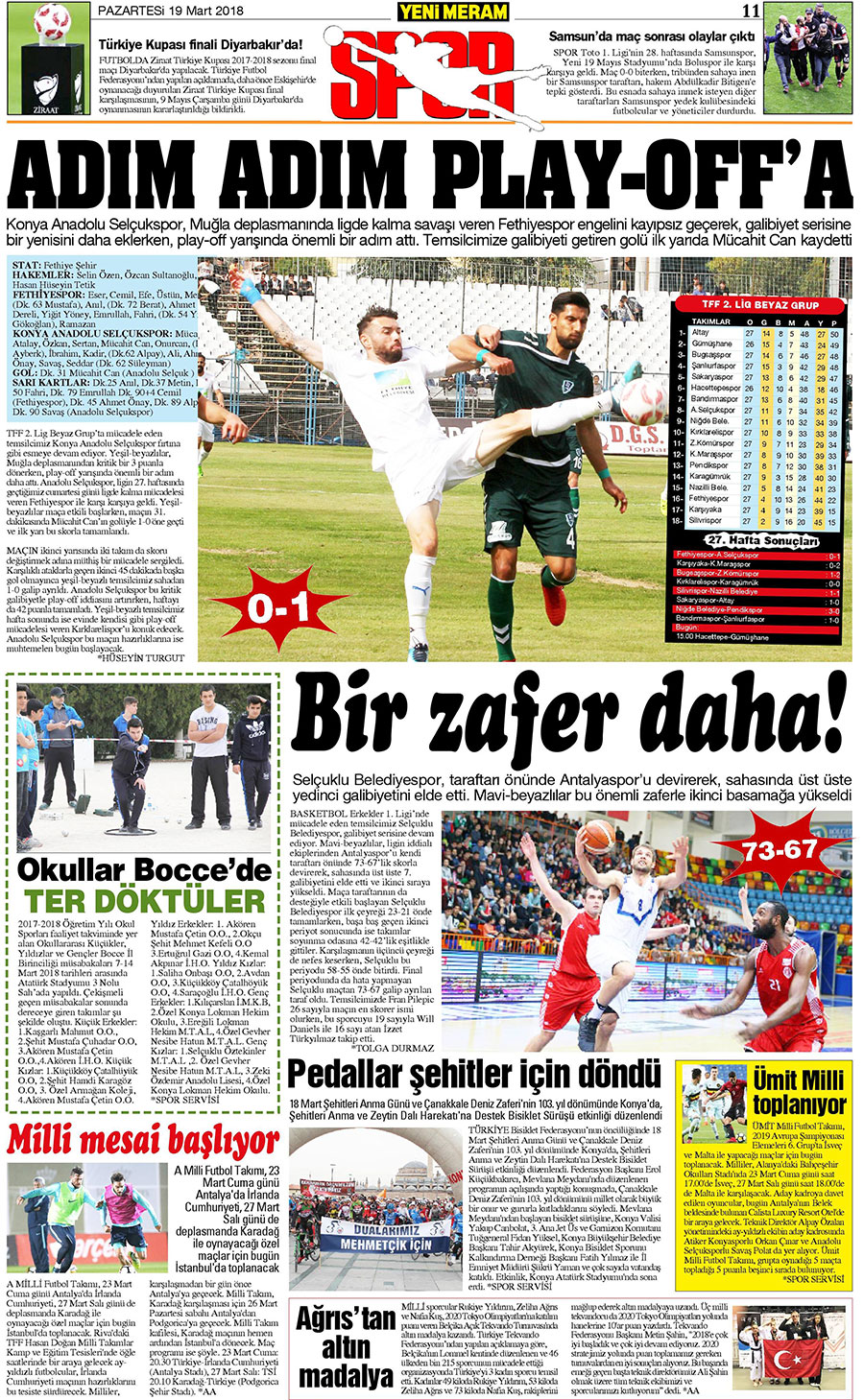 19 Mart 2018 Yeni Meram Gazetesi