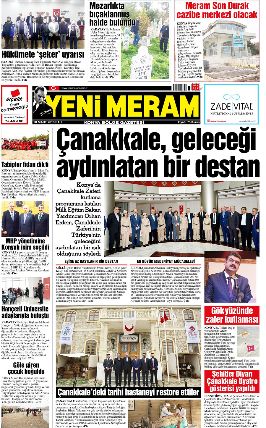 20 Mart 2018 Yeni Meram Gazetesi