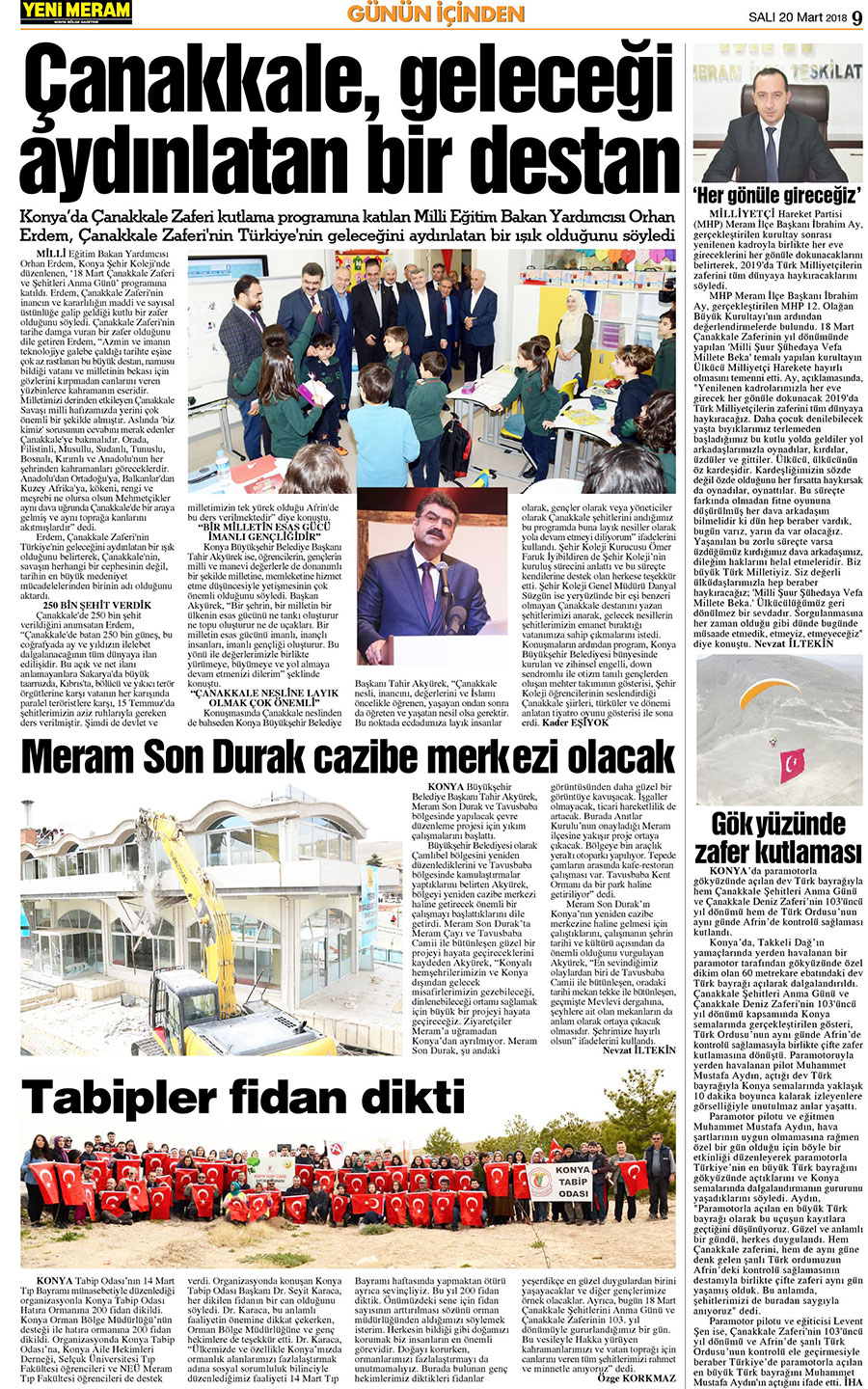 20 Mart 2018 Yeni Meram Gazetesi