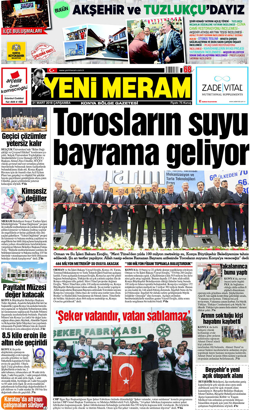 21 Mart 2018 Yeni Meram Gazetesi