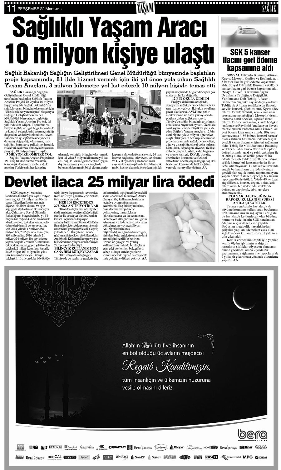 22 Mart 2018 Yeni Meram Gazetesi