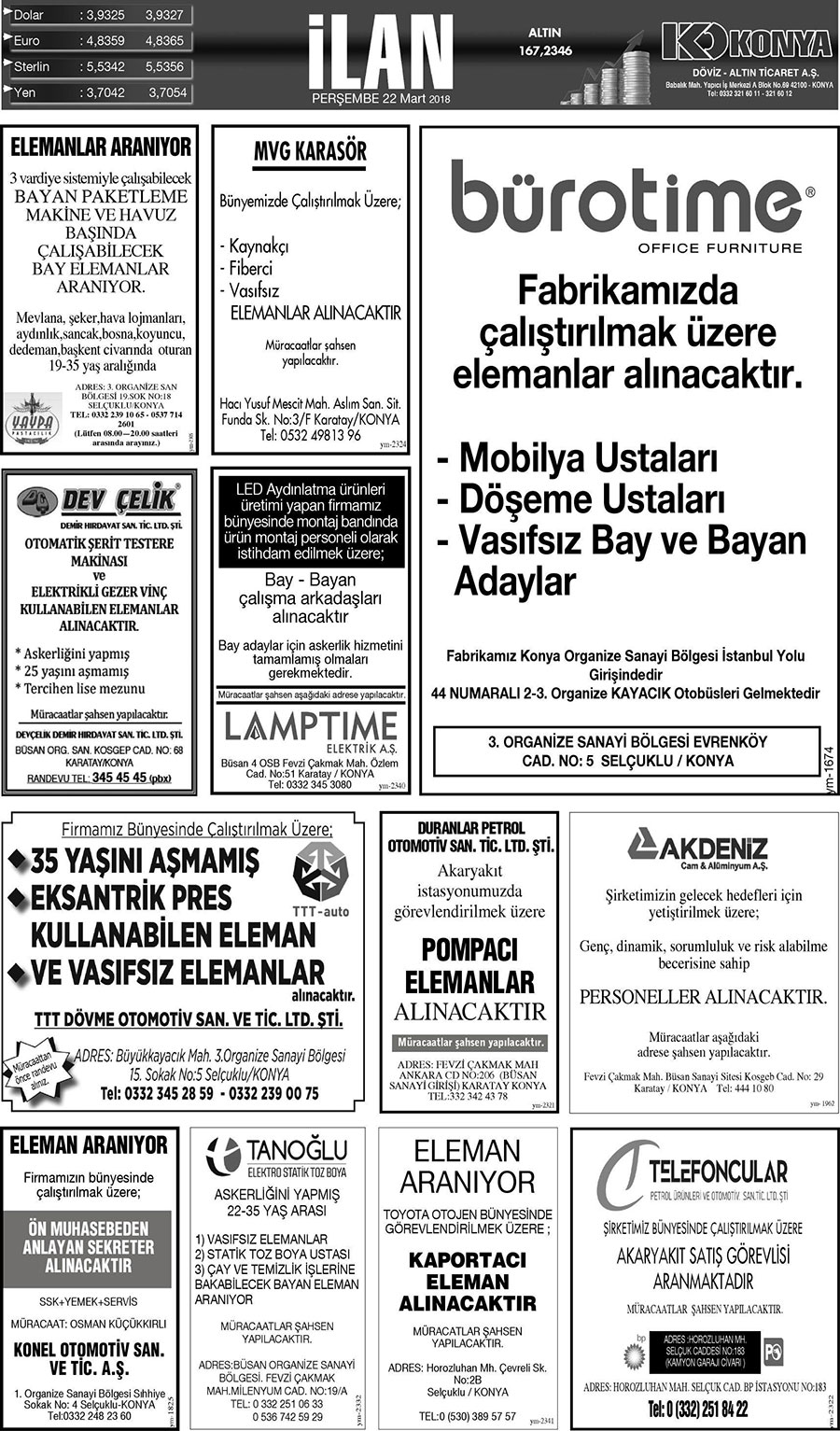 22 Mart 2018 Yeni Meram Gazetesi