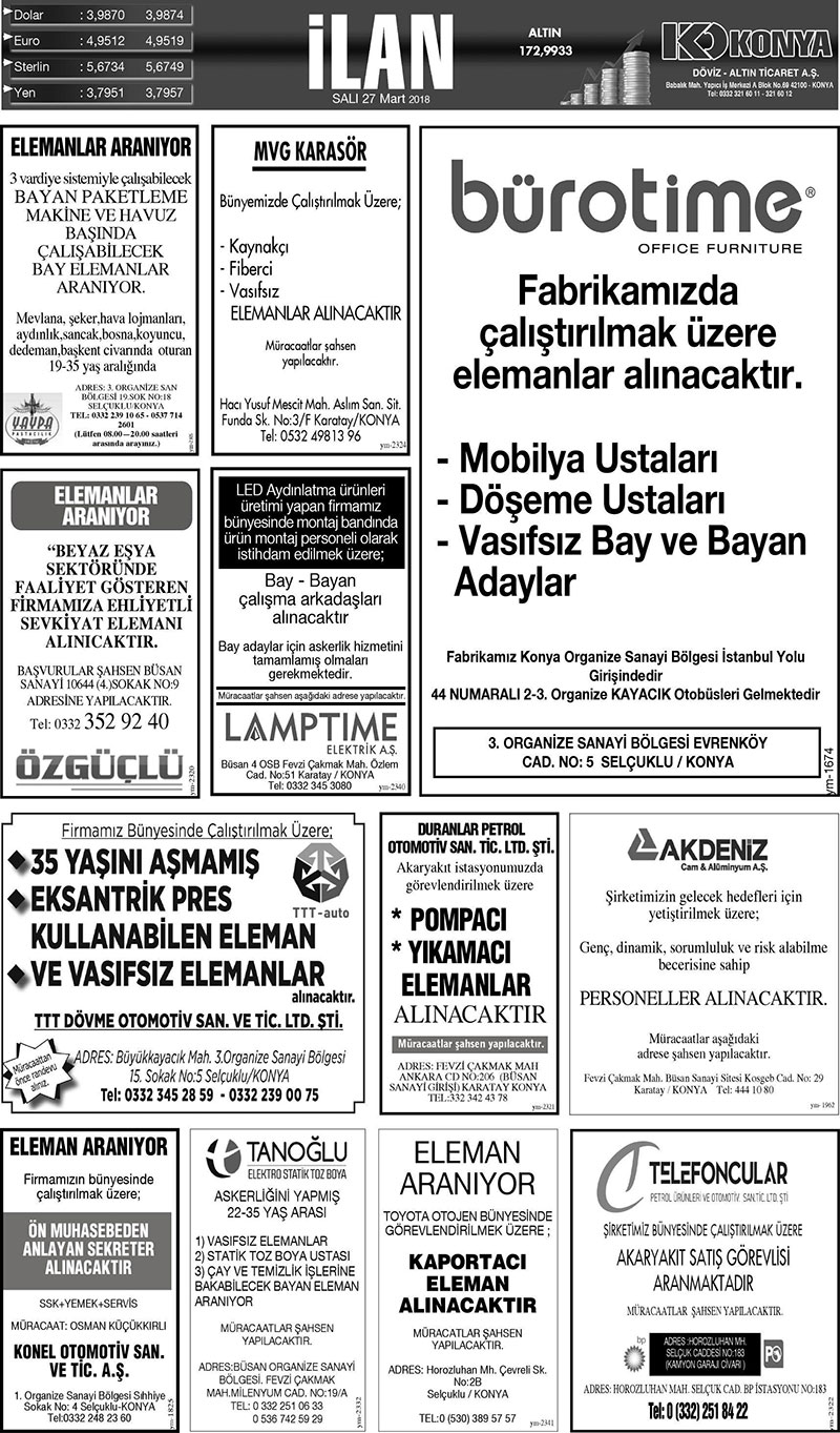 27 Mart 2018 Yeni Meram Gazetesi