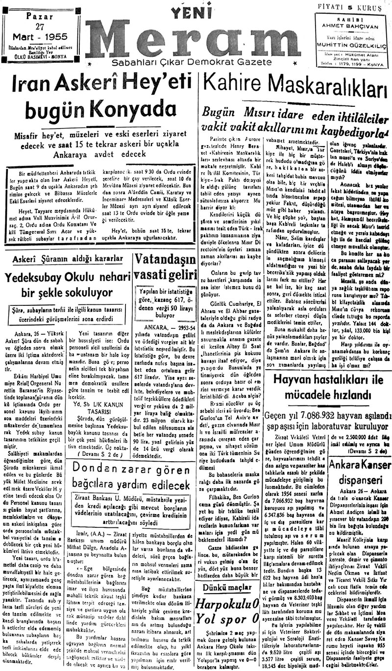 27 Mart 2018 Yeni Meram Gazetesi