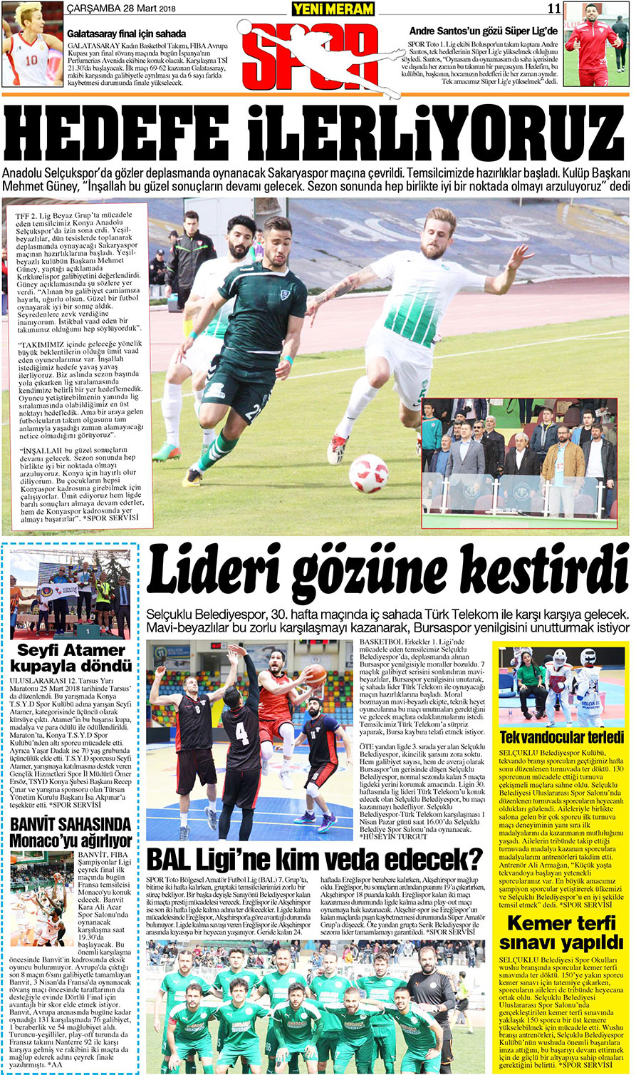 28 Mart 2018 Yeni Meram Gazetesi