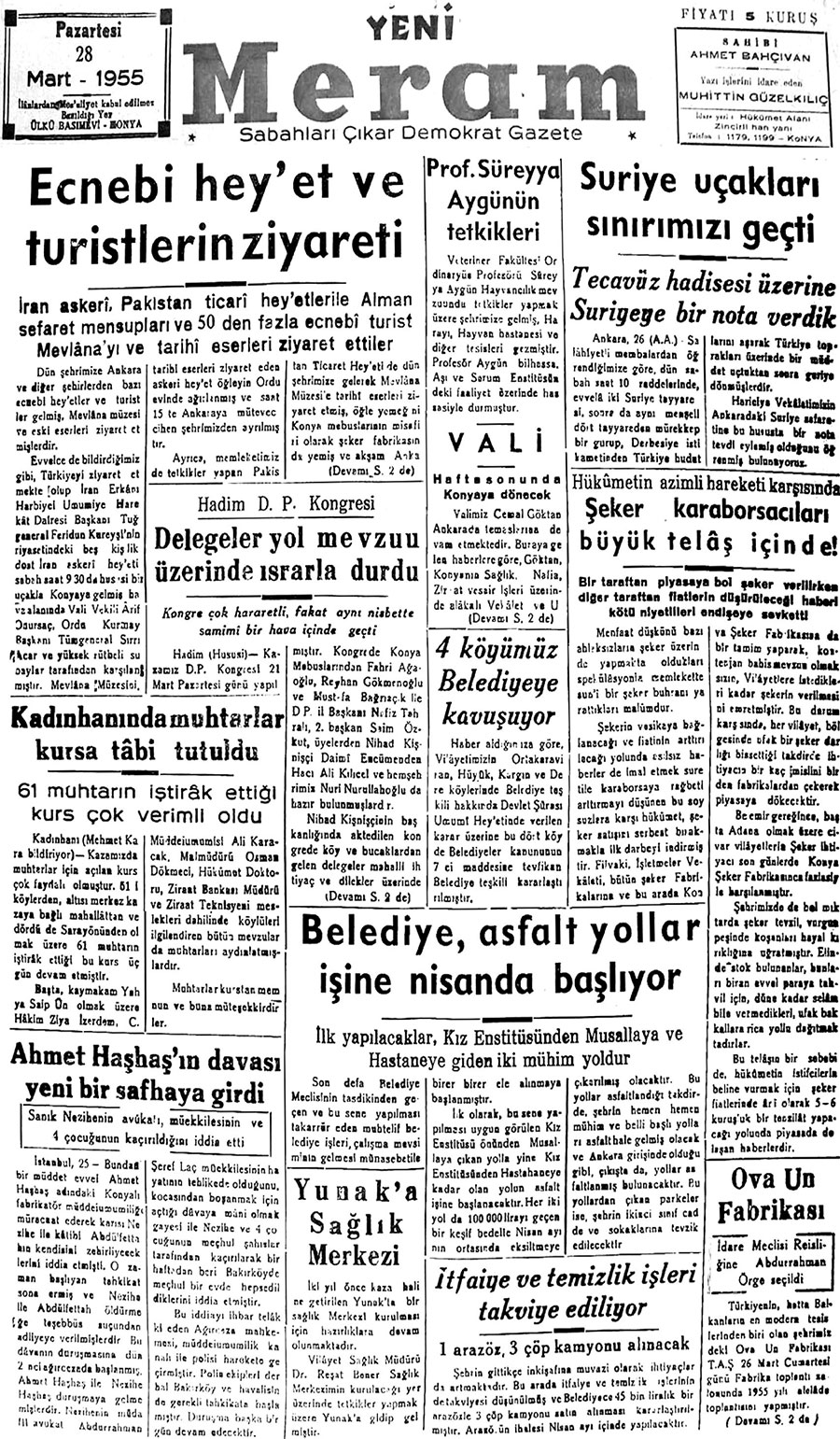 28 Mart 2018 Yeni Meram Gazetesi