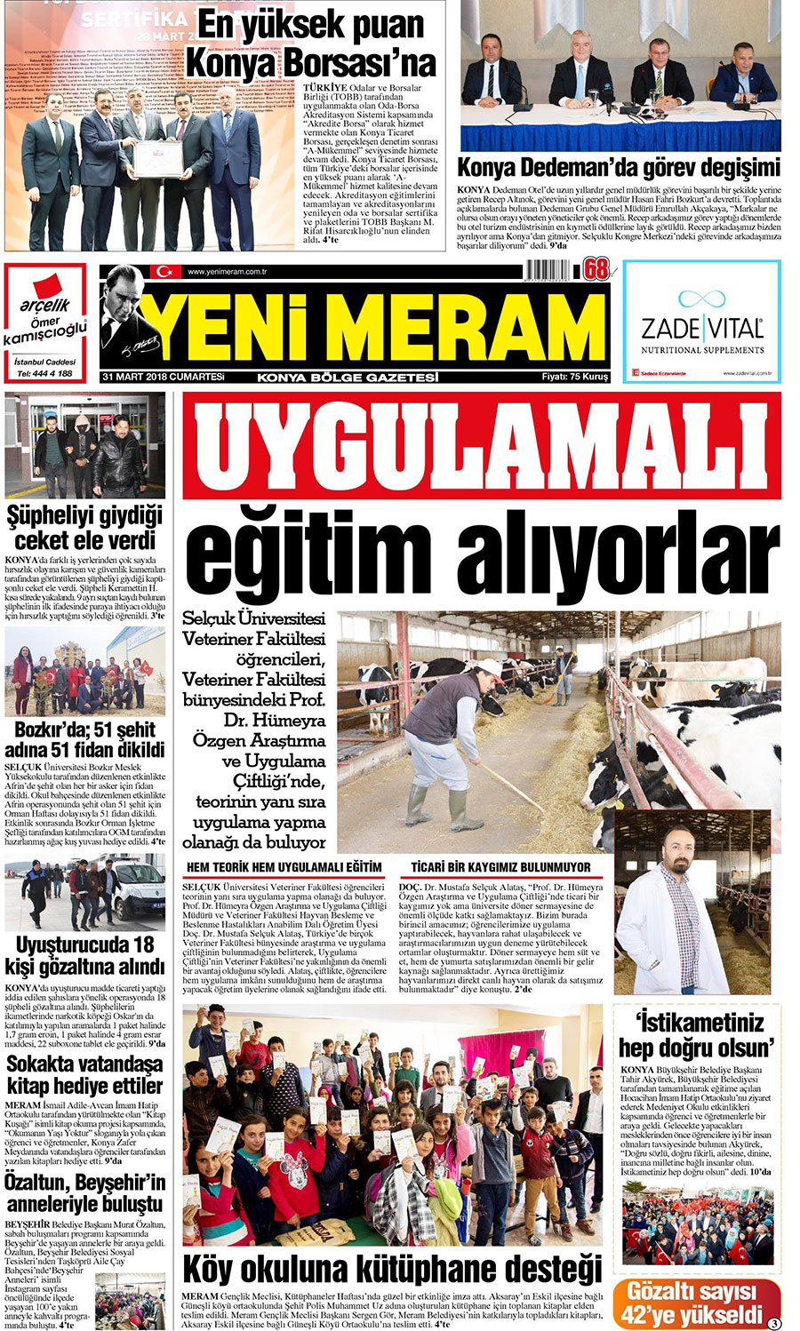 31 Mart 2018 Yeni Meram Gazetesi