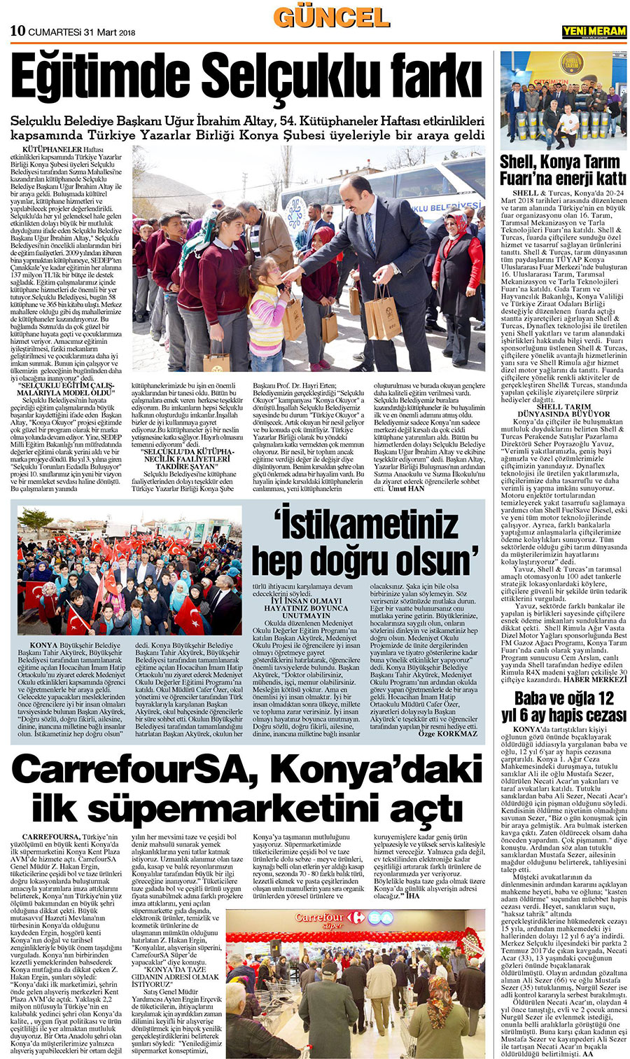 31 Mart 2018 Yeni Meram Gazetesi