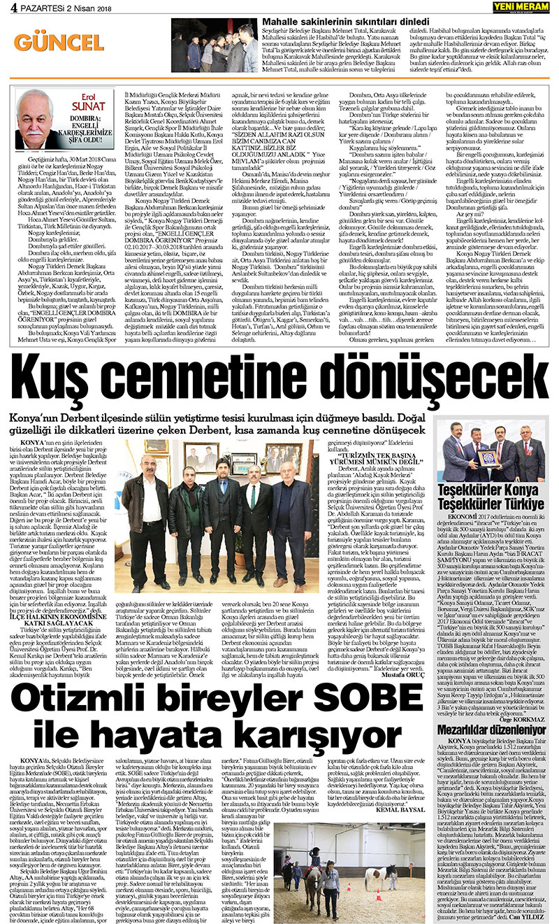 2 Nisan 2018 Yeni Meram Gazetesi