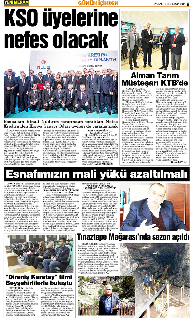 2 Nisan 2018 Yeni Meram Gazetesi