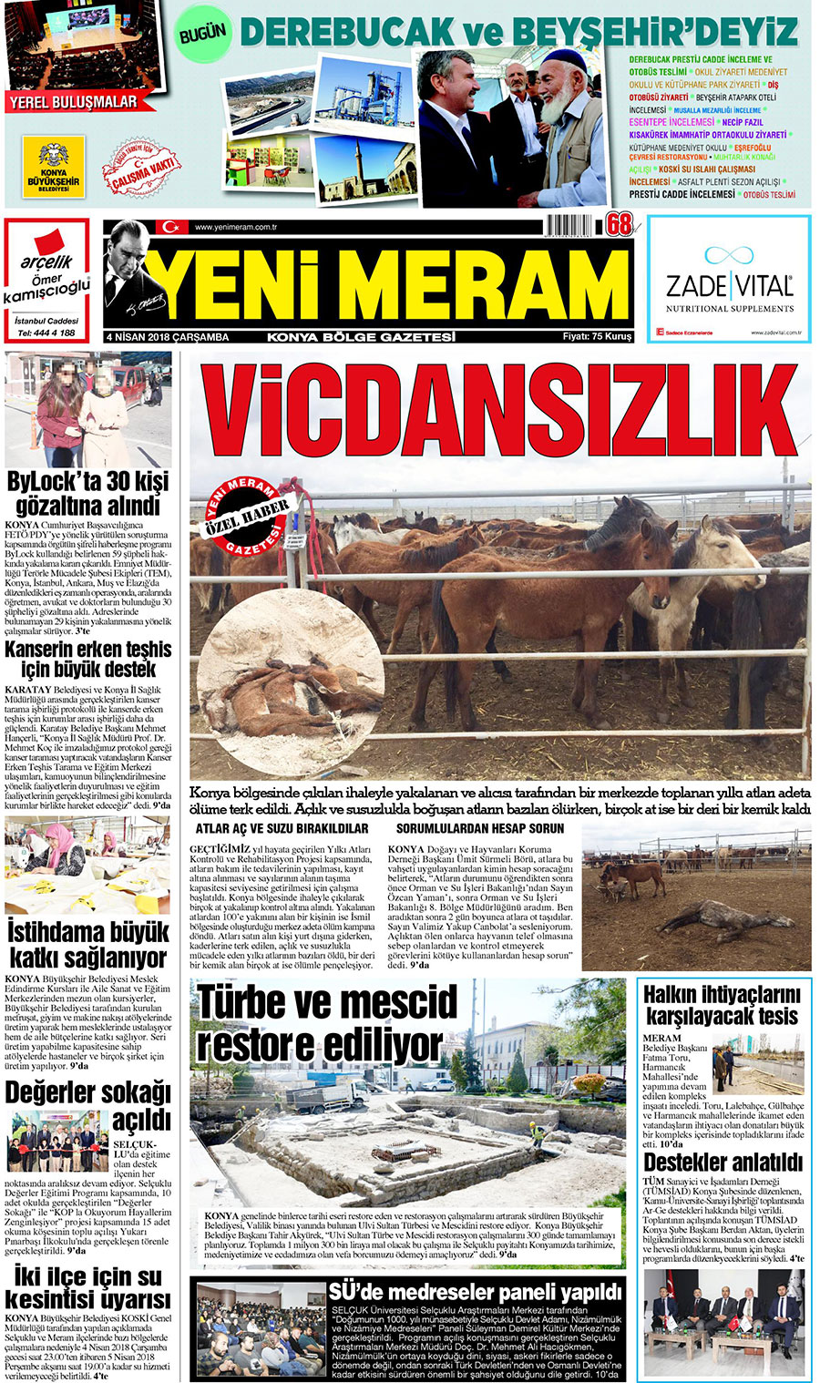 4 Nisan 2018 Yeni Meram Gazetesi