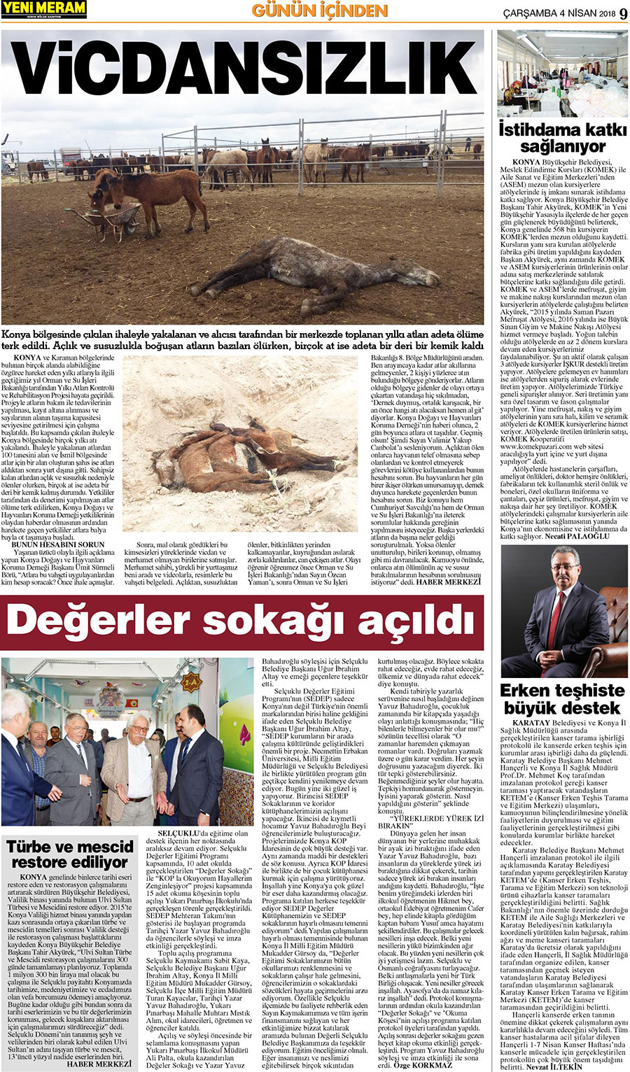 4 Nisan 2018 Yeni Meram Gazetesi