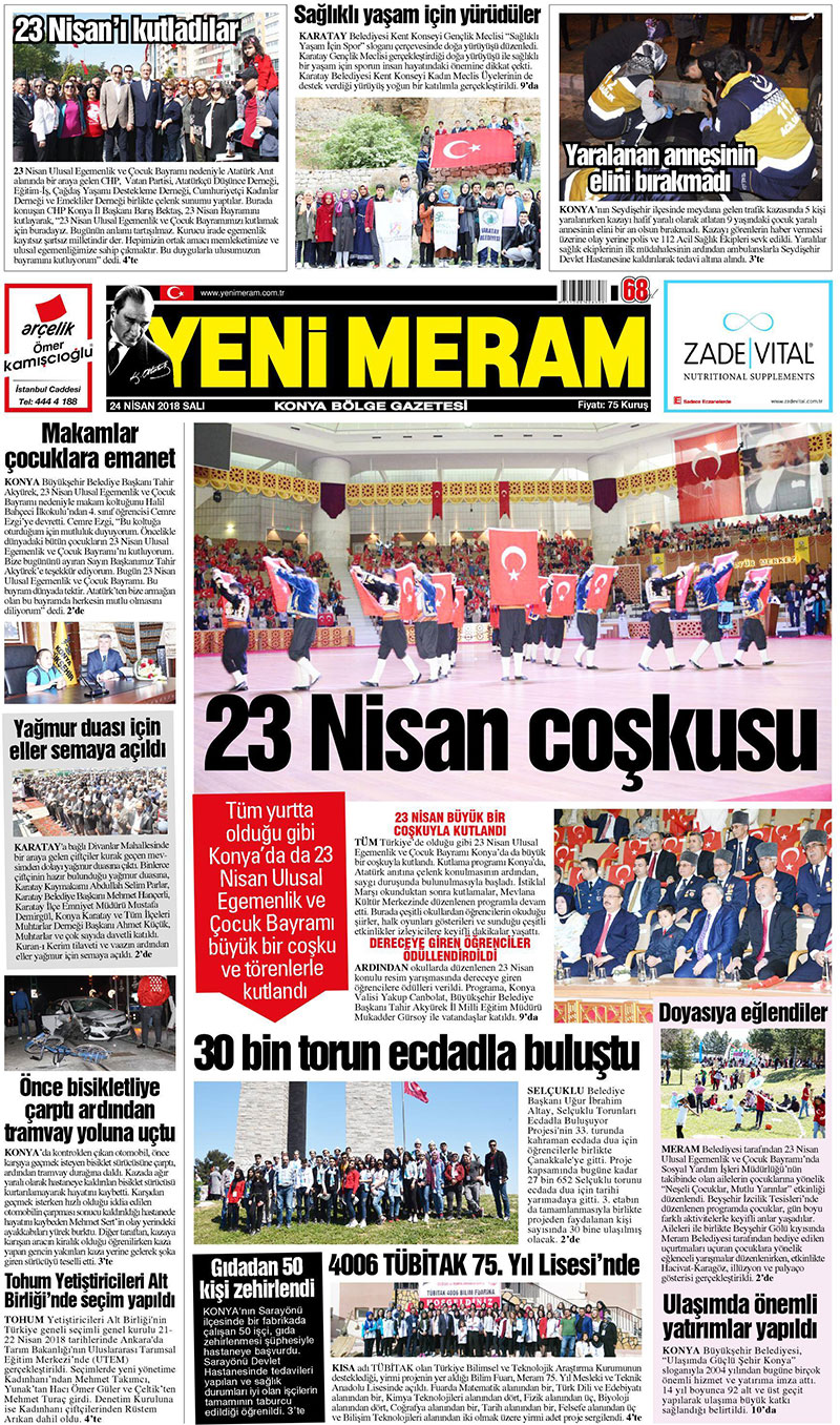 24 Nisan 2018 Yeni Meram Gazetesi