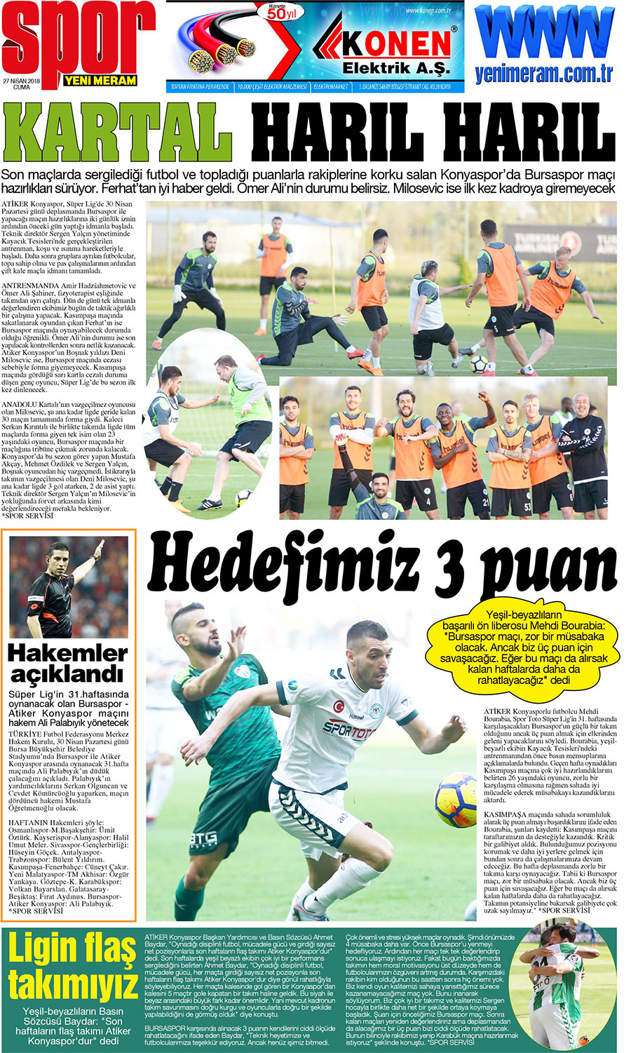 27 Nisan 2018 Yeni Meram Gazetesi