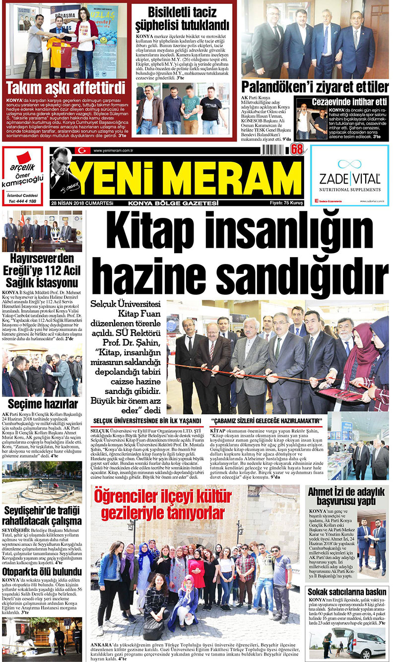 28 Nisan 2018 Yeni Meram Gazetesi