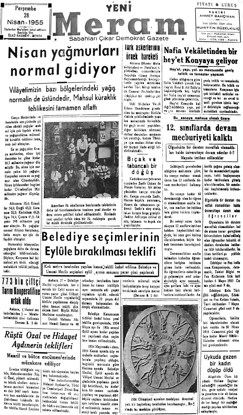 28 Nisan 2018 Yeni Meram Gazetesi