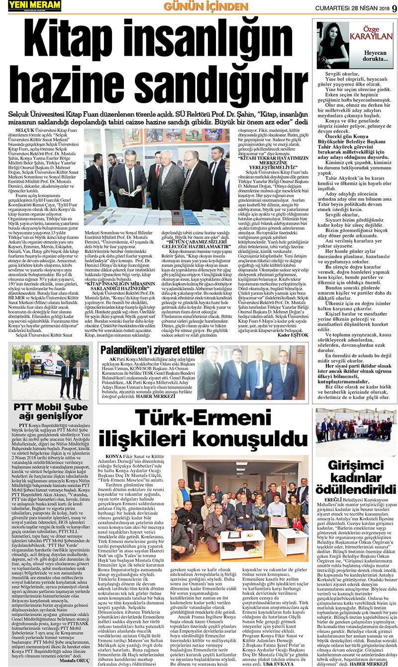 28 Nisan 2018 Yeni Meram Gazetesi