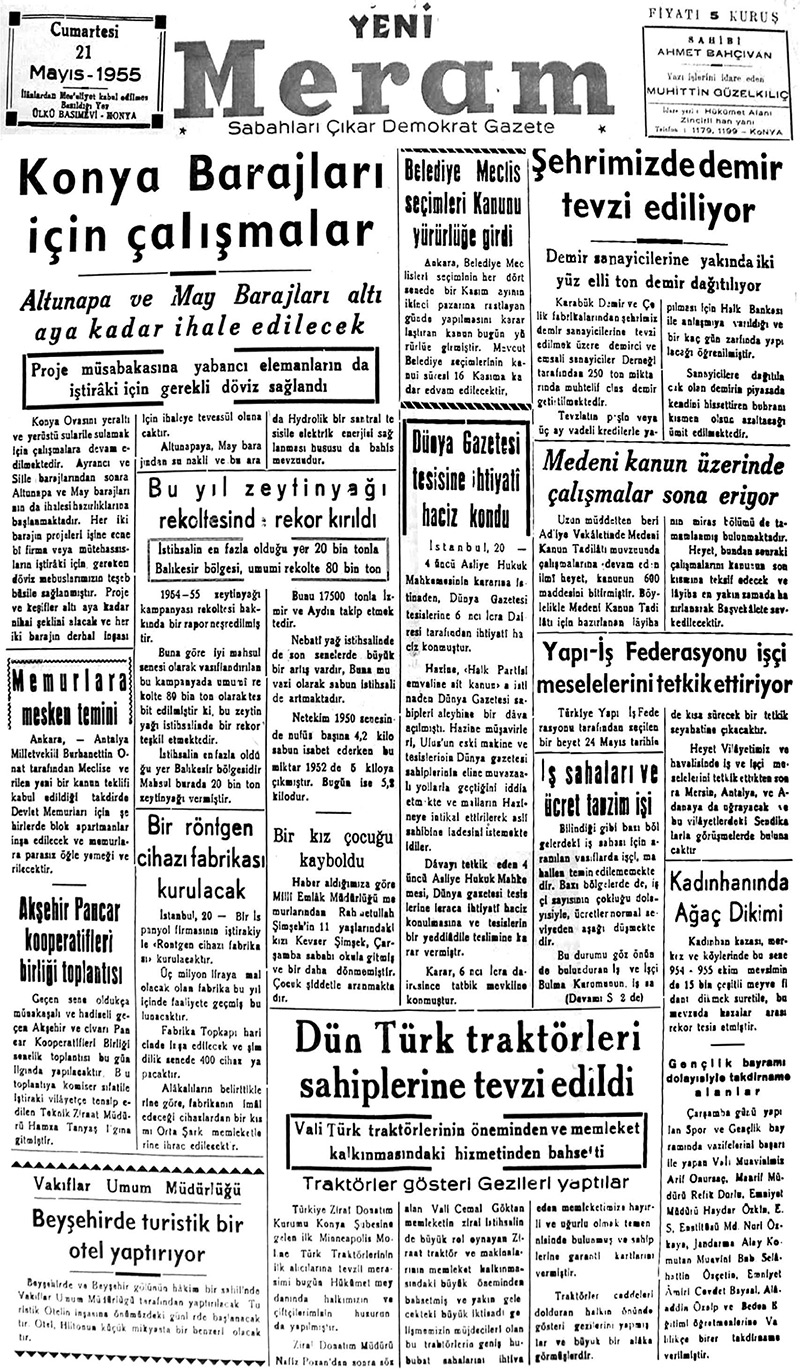 21 Mayıs 2018 Yeni Meram Gazetesi