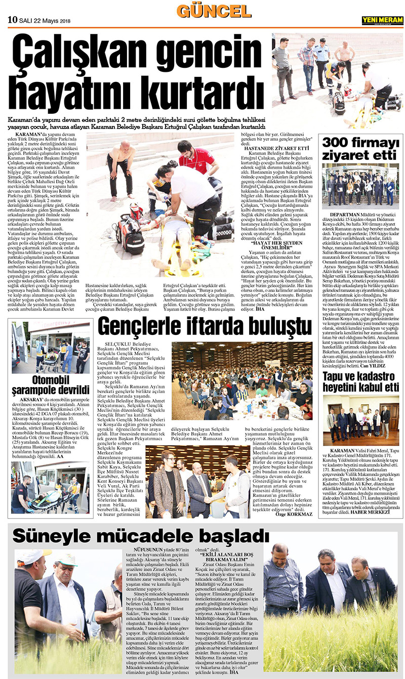 22 Mayıs 2018 Yeni Meram Gazetesi