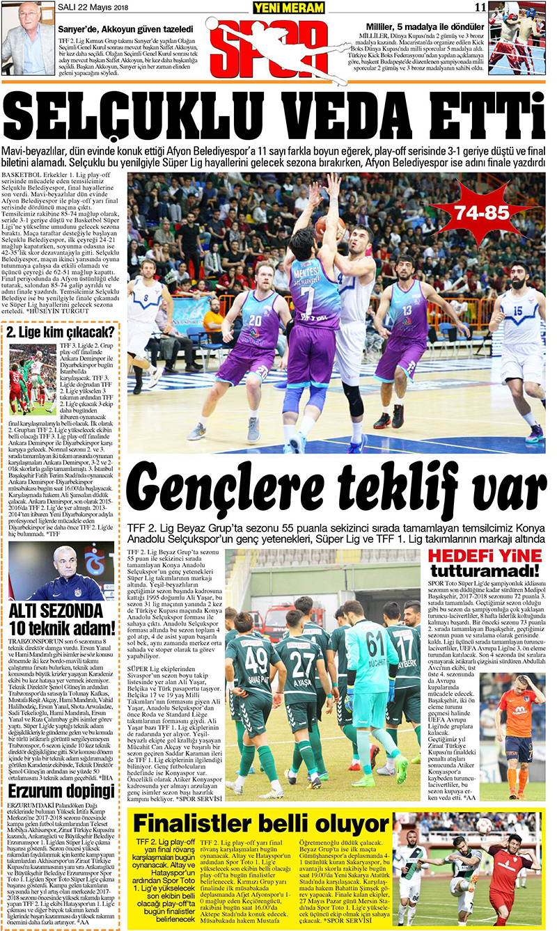 22 Mayıs 2018 Yeni Meram Gazetesi