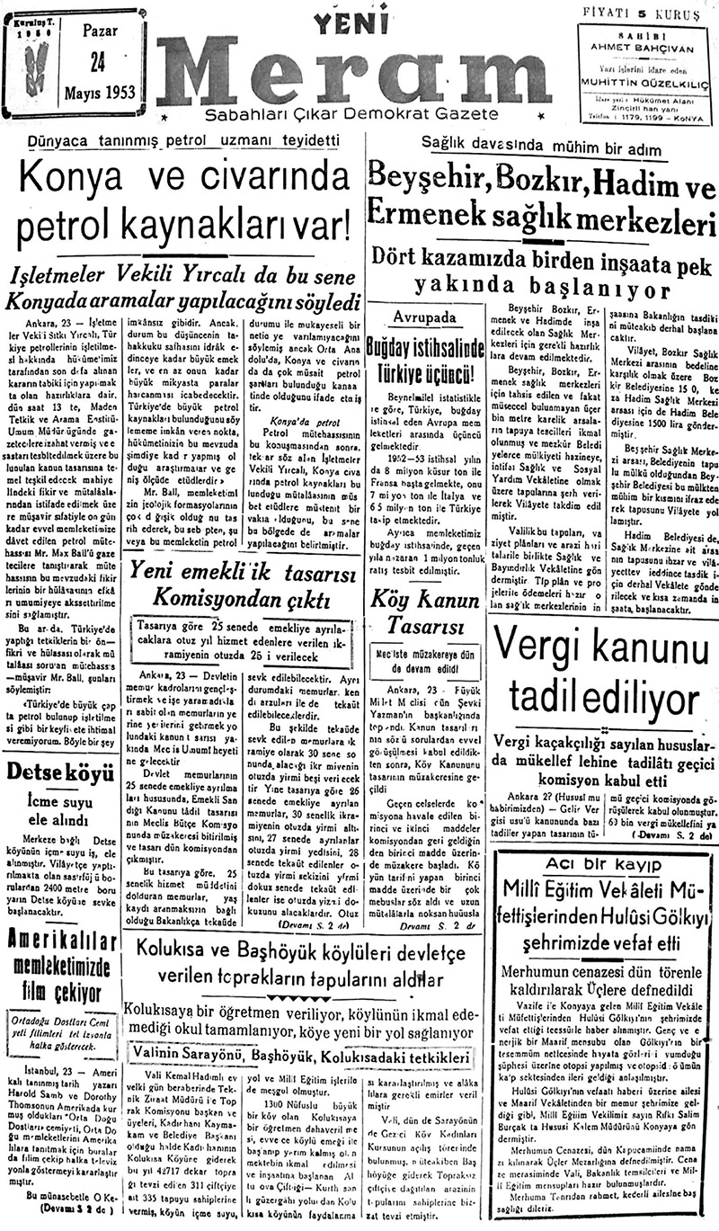 24 Mayıs 2018 Yeni Meram Gazetesi