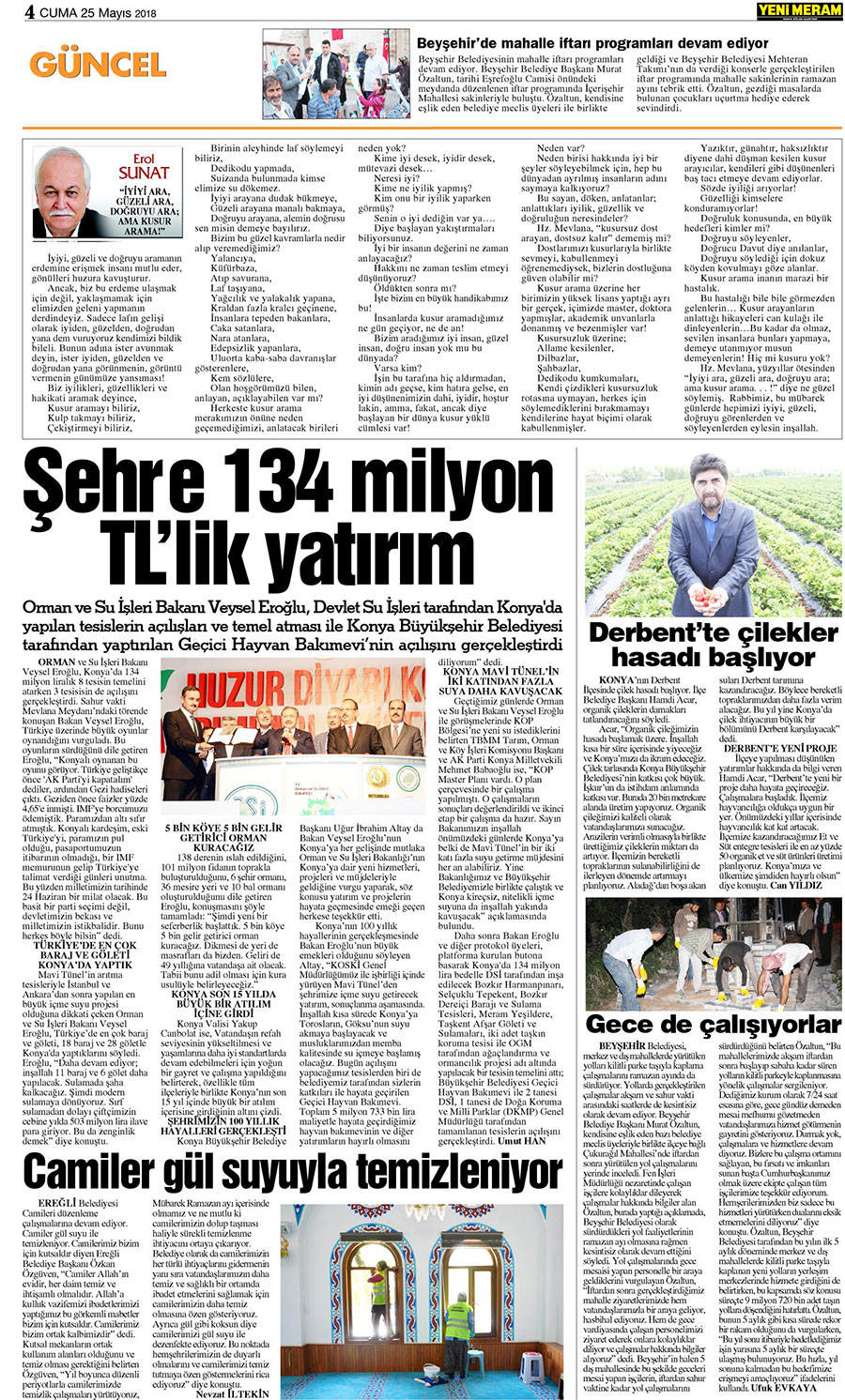 25 Mayıs 2018 Yeni Meram Gazetesi