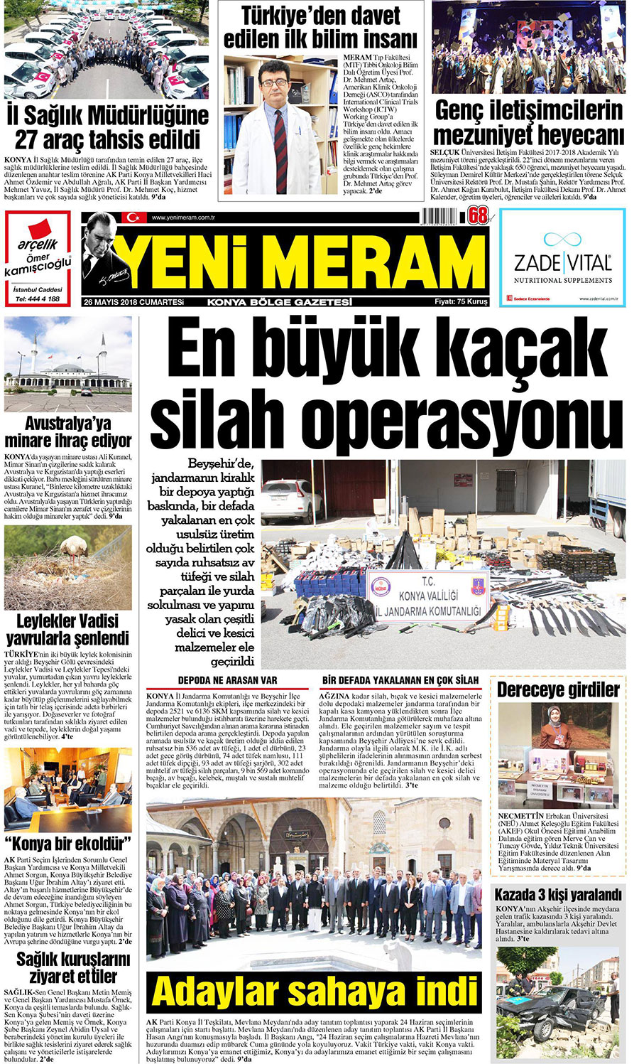 26 Mayıs 2018 Yeni Meram Gazetesi