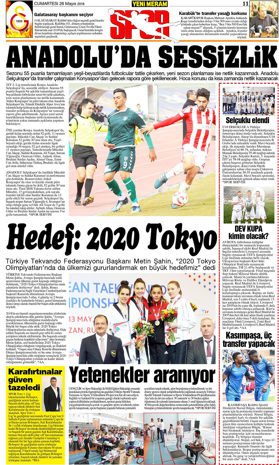 26 Mayıs 2018 Yeni Meram Gazetesi