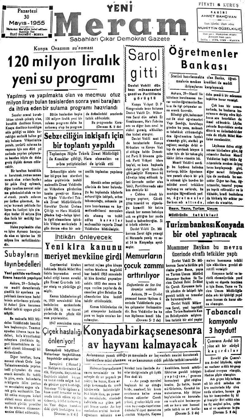 30 Mayıs 2018 Yeni Meram Gazetesi