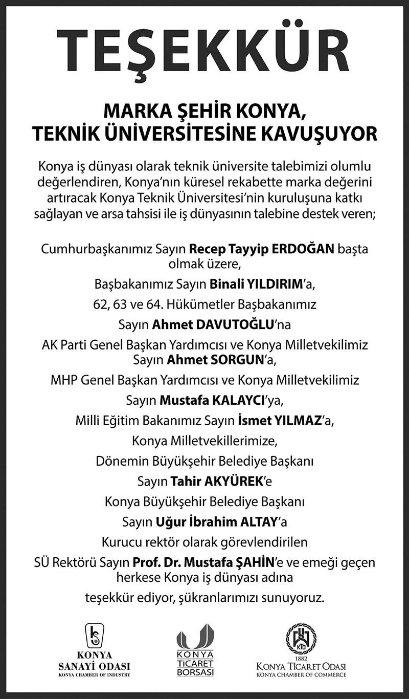 31 Mayıs 2018 Yeni Meram Gazetesi