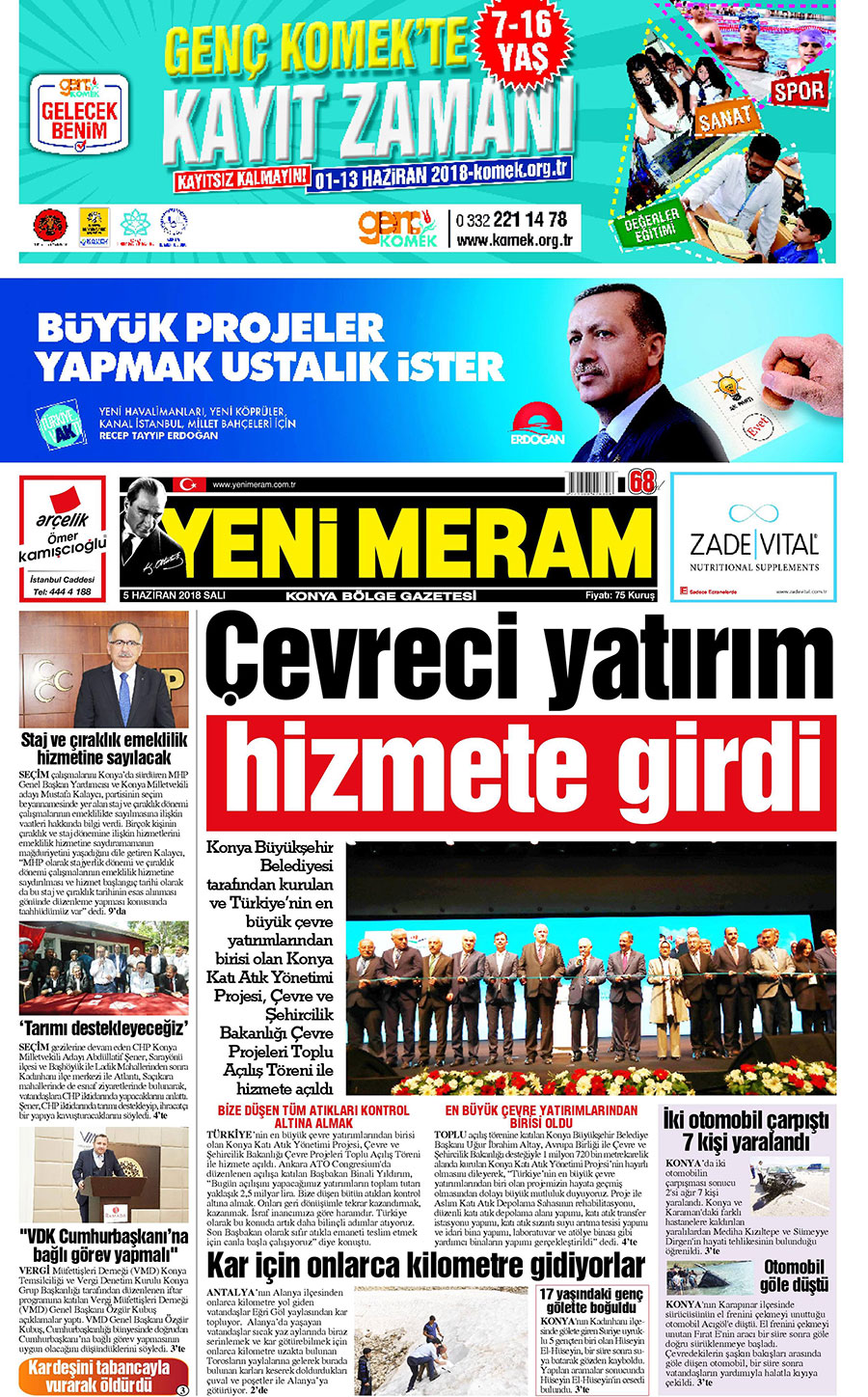 5 Haziran 2018 Yeni Meram Gazetesi