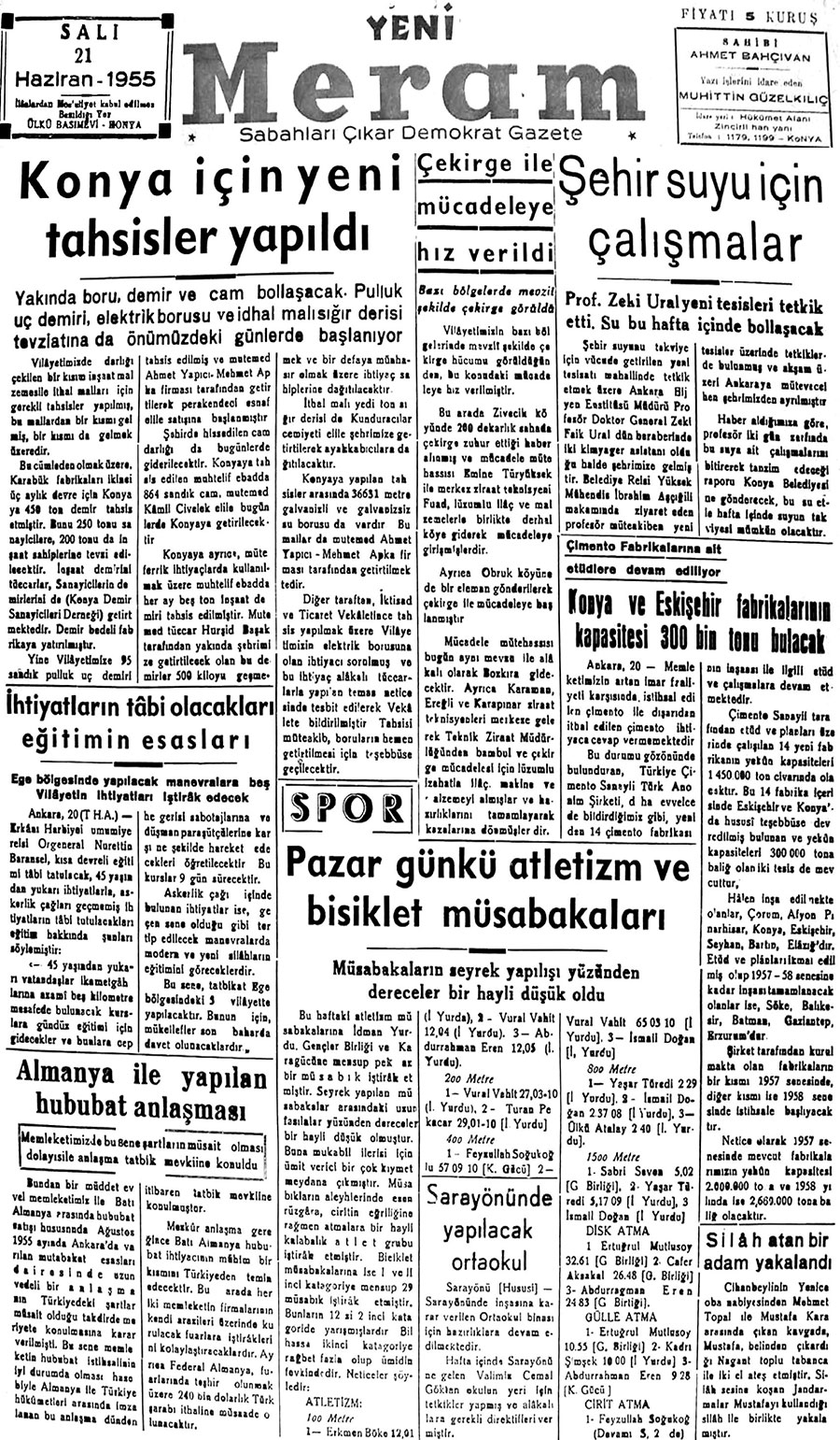 21 Haziran 2018 Yeni Meram Gazetesi