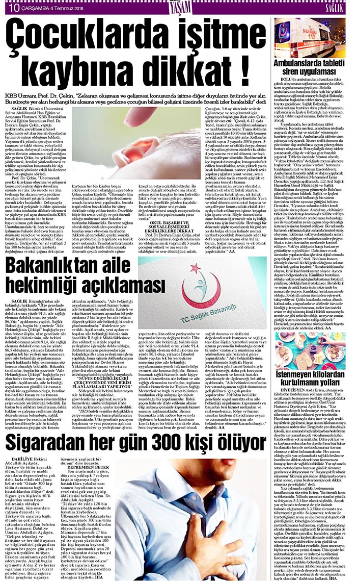 4 Temmuz 2018 Yeni Meram Gazetesi