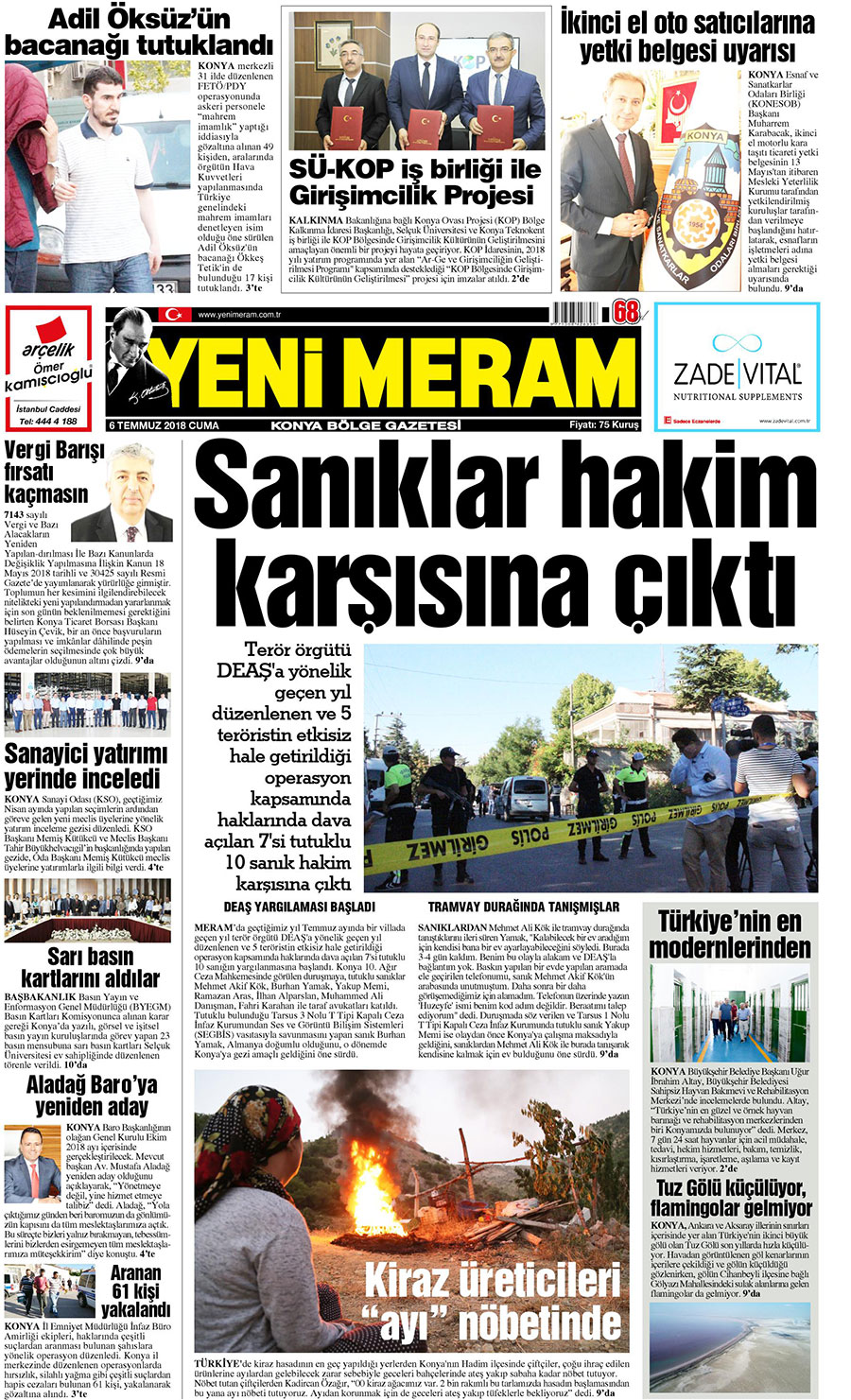 6 Temmuz 2018 Yeni Meram Gazetesi