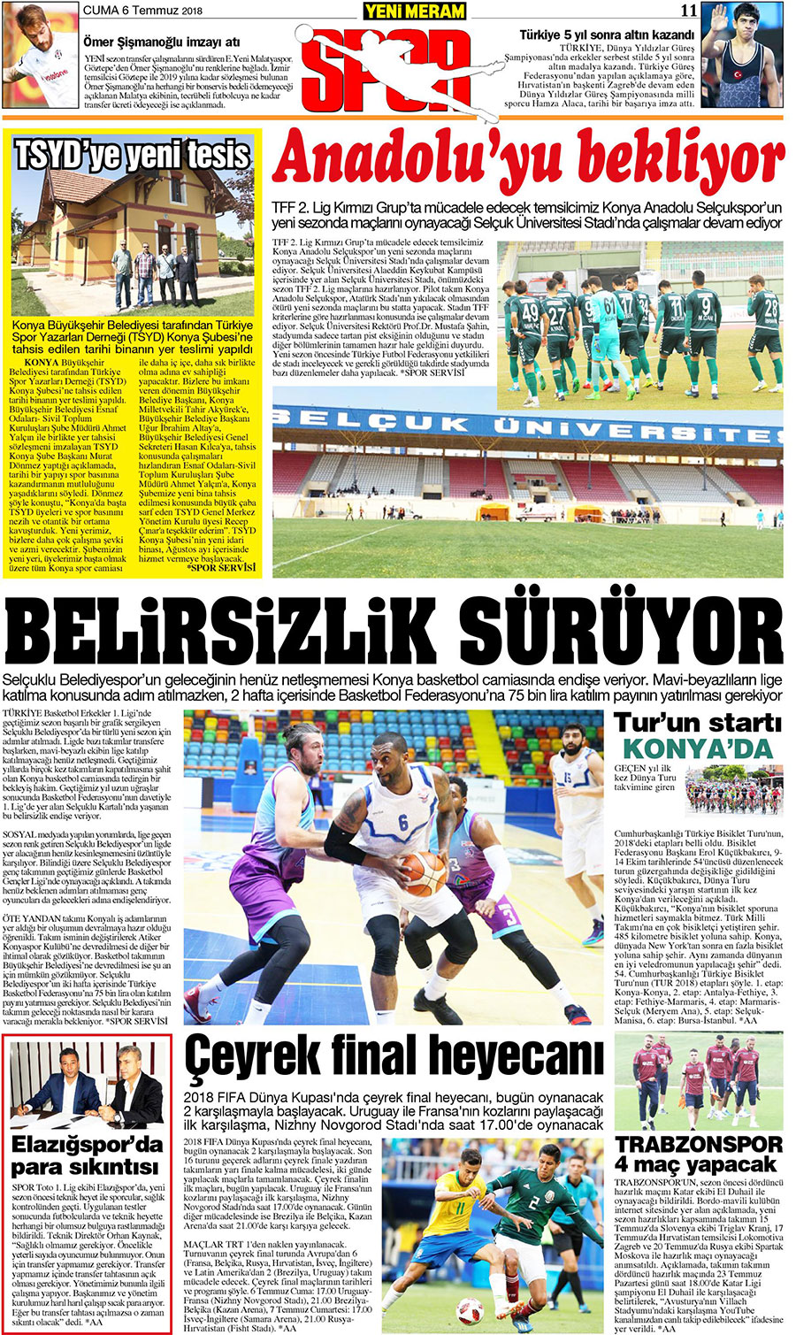 6 Temmuz 2018 Yeni Meram Gazetesi